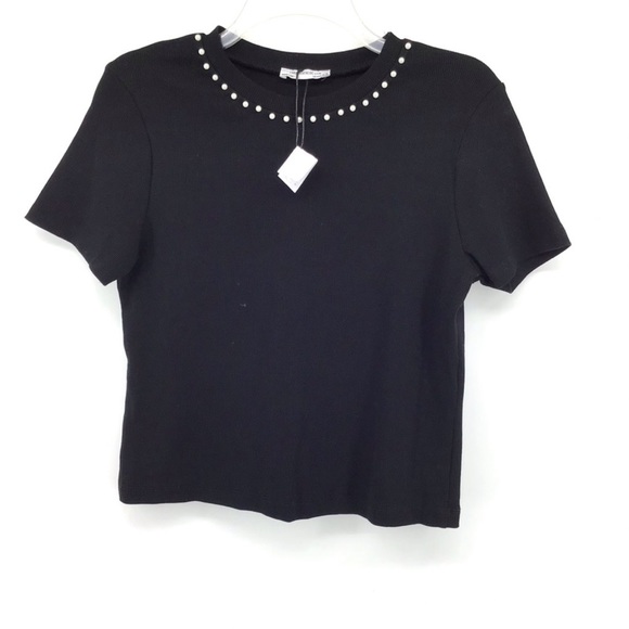 ZARA pearl neckline short crop top size small - Picture 4 of 5